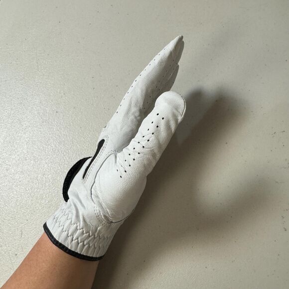 Backspin Golf Leather Glove Mens M Left Hand White Swing Grip Protection Sport - Picture 2 of 7